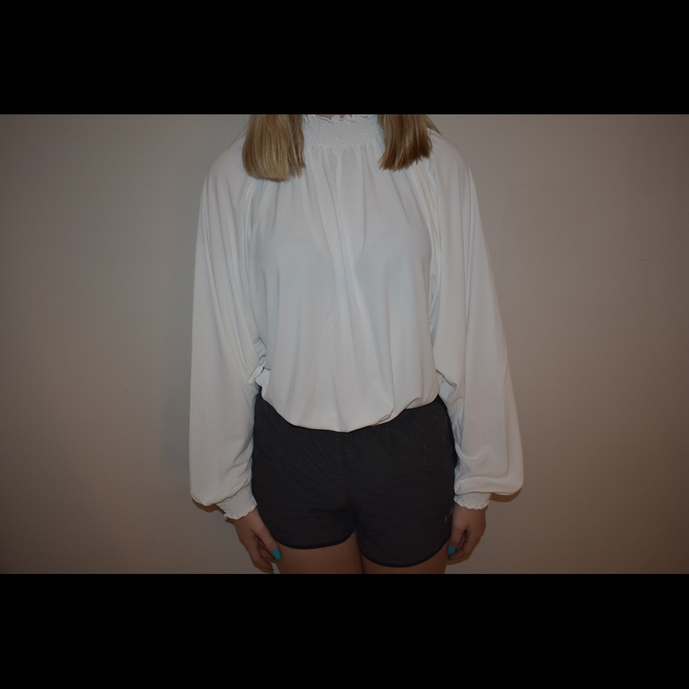 Express white high neck bodysuit